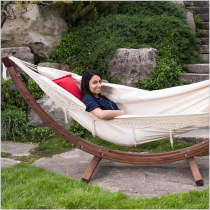 VIVERE outdoor courtyard homestay farmhouse farmhouse leisure cotton cloth with wooden bracket high load-bearing single double hammock