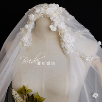 Shala Xianmei Handmade Exquisite Hong Kong Style Retro Flowers French Toe Earrings Bride Wedding Dress Wedding Accessories