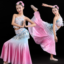 Dai Dance Costume New Children's Xishuangbanna Dai Costume Girl Peacock Performance Costume Skirt Performance Costume