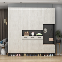  Entrance shoe cabinet one-piece wall household door entrance cabinet simple modern foyer cabinet bright large locker custom-made