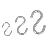 304 stainless steel rack S-shaped adhesive hook S-hook dormitory kitchen creative iron hook wall hanging non-perforated hook