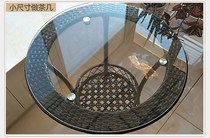 Tempered glass desktop customized rectangular dining table tea surface round countertop home hotel Hotel