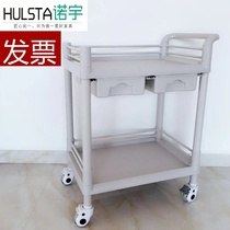 Medical car stainless steel medical trolley ABS car plastic steel plastic equipment table