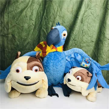 特惠包邮 原单正版经典里约大冒险狗斗牛犬鹦鹉金刚毛绒公仔玩具