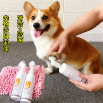Dog foot washing foam foot cleansing artifact Corgi Teddy no-wash pet Corgi dog foot wash claw cleaning