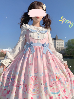 taobao agent Japanese cute summer dress, suitable for teen, Lolita style, lifting effect, Lolita Jsk
