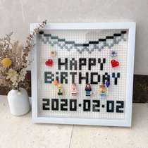 Lego couple photo frame couple anniversary diy send boyfriend birthday gift wedding happy word to send girlfriend boyfriend