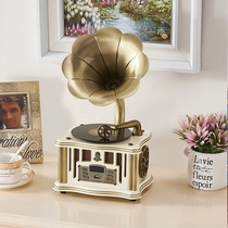 Retro gramophone mini antique ornaments European record player Old-fashioned record player creative gift Bluetooth small audio