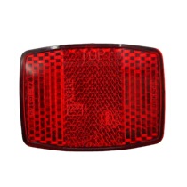 Bike Red White Square Tail Light Mountain Bike Reflector handlebar Reflective Sheet Bike Rear Caution Light