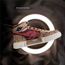 Fire Movie Ninja Mai Tekai Joint Name Aj High Helper Board Shoes Spring Shoes Mens Korean Version Trend Students 100 hitch