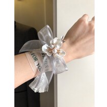 2021 wedding bridesmaid group wrist flower Super fairy gray Korean wedding bridal bridal bridesmaid sister flower activity hand flower