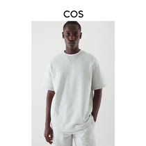COS mens loose version short sleeve long T-shirt light gray 2021 Autumn New 1014749002