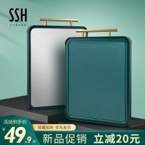 SSH304 stainless steel cutting board Household mildew cutting board Double-sided cutting board Kitchen rolling chopping board Cutting fruit board