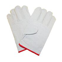 Double-deck canvas gloves 24-way line white nail cloth gloves small red side thickened machine repair abrasion resistant electro-welded labor protection