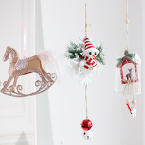 Christmas decoration gift Christmas tree creative pendant snowman flower wood craft ins Wind fawn ornaments handmade