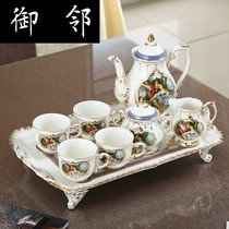 Karos 8-head European coffee tea set English afternoon tea set Bone China coffee cup and saucer kl