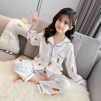 Childrens pajamas spring and autumn girls Princess cotton long sleeve baby Autumn childrens clothing girls home clothing set