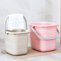 Plastic thickened rectangular portable water storage bucket large household mop foot bucket plastic bucket small square bucket washing bucket