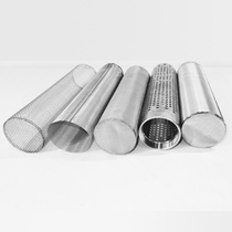 Straight-through pipe filter with 304 stainless steel filter red white juice Chinese medicine ultra-dense washable filter