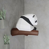 Bamboo Meng Climbing Tree Panda 3d Paper Model DIY Handmade Paper Model Pendings Hanging Toys Geometry Three-dimensional Composition
