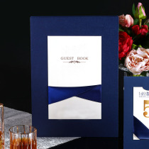 Business guest sign-in book High-grade title book Opening year meeting This personalized wedding Blue red gold coffee brown custom