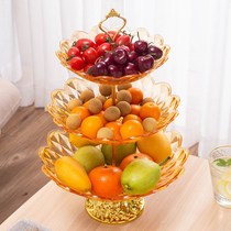 Fruit plate living room net red fruit plate atmosphere multi-layer high-end luxury large capacity large 2021 new household tide