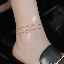 Chow Tai Fook Huanmei z does not fade 18K gold 2021 new snake bone star anklet female ins cold wind niche