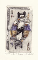 Germany-Maria Noble-copperplate book ticket Cat Girl
