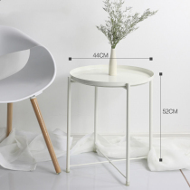 Apartment Small Tea Table Ins Wind Iron Art Side Few Small Families Mini Table Mahjong Minima Nordic Creative Round Balcony