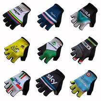 Road mountain bike riding half-finger gloves summer sun-proof non-slip sweat-absorbing breathable bicycle gloves