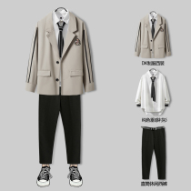 dk uniform mens casual suit mens suit loose college style trend handsome mens suit loose jk coat