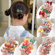  Childrens head rope does not hurt hair summer small girl cute bow hair accessories baby hair circle net red girl hair rope