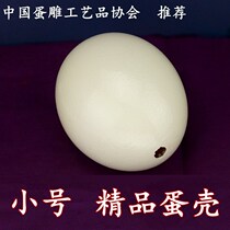 Small ostrich eggshell practice novice handicraft carving raw materials DIY Ostrich eggshell products are good