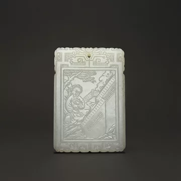 中国骨董 本物和田玉 子石 撒金皮 浮彫 清代 和合二仙紋 子岡牌 根付 玉佩 和田玉“子冈牌”的特点-琢艺轩和田玉移动版