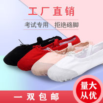 Ballet dance shoes womens soft soles children adult practice yoga shape shoes folk dance shoes no-tie cat claws camel