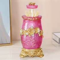 Press toothpick box home personality creative personality high color value automatic toothpick box light luxury cotton swab storage box