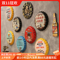Creative beer cover small pendant restaurant hot pot barbecue restaurant hotel wall decoration bar wall hanging