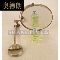 All-copper antique makeup beauty mirror double-sided enlarged European folding bathroom dressing mirror SP