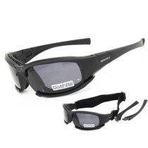 Polarized riding glasses electric motorcycle goggles shooting glasses anti-wind sand Tactical goggles night vision sun glasses