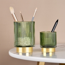 Light Extravagant Phnom Penh Round Glass Comb containing barrel Cosmetic Case Makeup Brushed Brow Pencil Vase STORAGE TANK CUP VASE