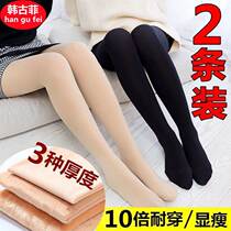 2 pairs of light leg artifacts in spring and autumn winter thick anti - hook pantyhose and thick plus meat stockings