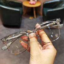 2021 New Jane Dan Crosheart glasses frame men and women personality retro big face big frame flat light frame can be equipped with myopia