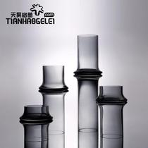 Sky Hao Grace Artisanal Extreme Minimalist Wind Bamboo Festival Glass Vase-like Villa Living Room Dining Room Restaurant Designer with Swaying Pieces