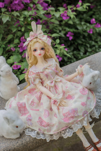 【The nether butterfly】 lolita authorized/bjd/# Rabbit gnocchi#bjd baby clothes/ 1/3 / 1/4 / 1/6  bhiner bjd fashion