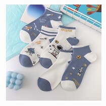 Blue Socks Mens Spring Summer Short Socks Trend 100 hitchins Chains Sweat And Sweat and Deodorant Thin Sports Boat Women Socks