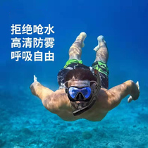 Professional snorkeling equipped trippel mask male and female anti-fog full dry breathing tube swimming mirror adult diving mirror