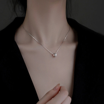 Sterling silver transfer beads necklace female summer light luxury minority design sense choker female 2021 New Tide Zhou Tai Fook star