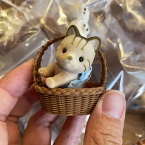 Playhouse scene ornaments toy basket