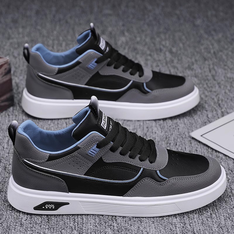 Work Men's Shoes Autumn 2023 New Waterproof Leather Face Youth Board Shoes Men's Versatile Casual Sports Fashion Shoes Summer