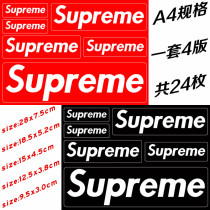 Motorcycle stickers supreme electric car decoration car scratch stickers Tide brand personality luggage waterproof stickers